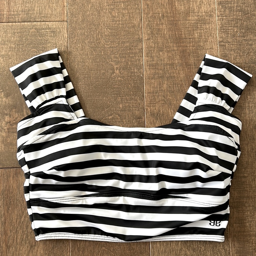 Albion Fit - Stripes 101 Crop Top Bikini - Women’s Sz Small - Gently Worn!